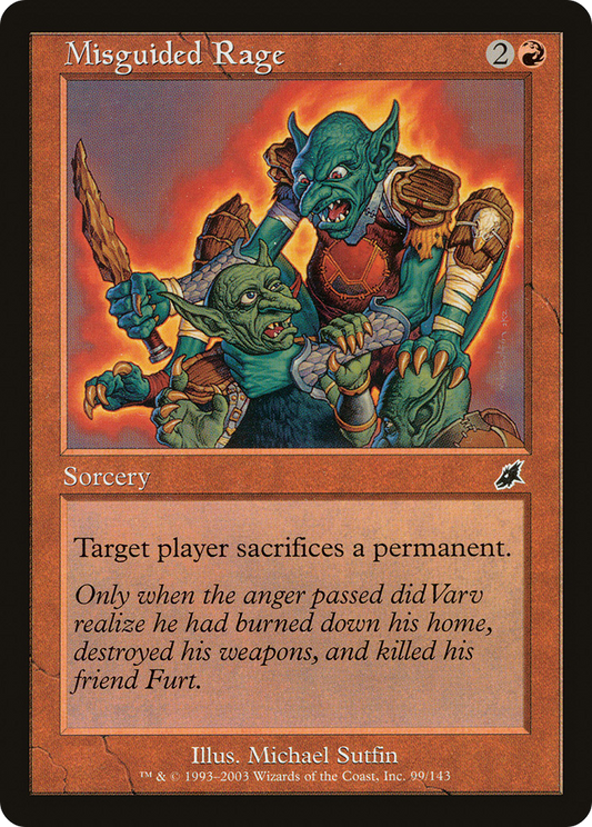 Misguided Rage (SCG-099) (Foil)