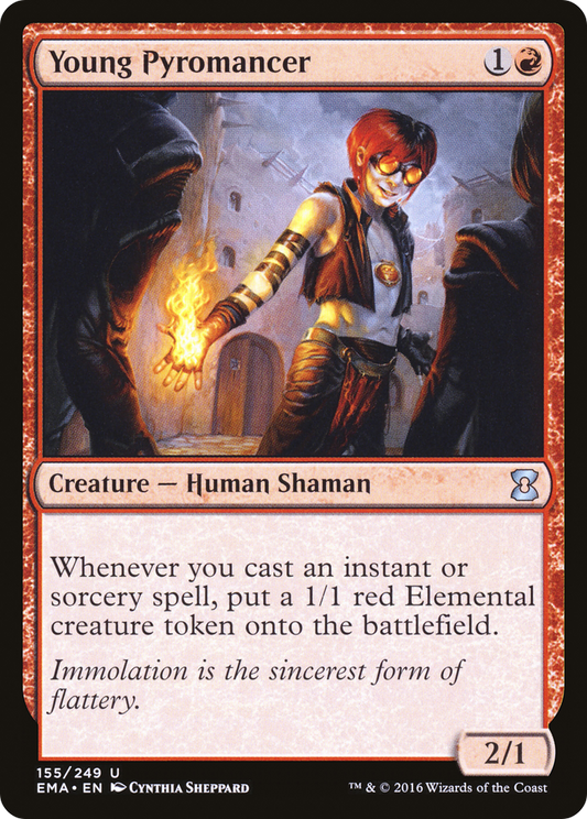 Young Pyromancer (EMA-155) (Foil)