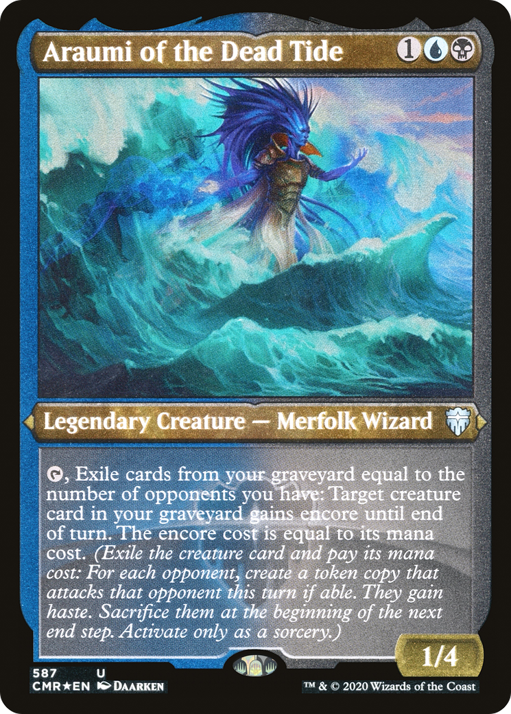 Araumi of the Dead Tide (CMR-587) (Etched Foil)