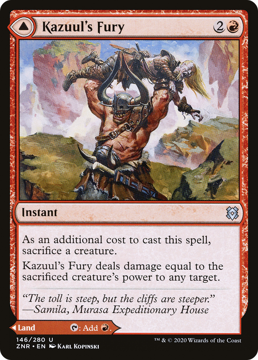 Kazuul's Fury // Kazuul's Cliffs (ZNR-146)