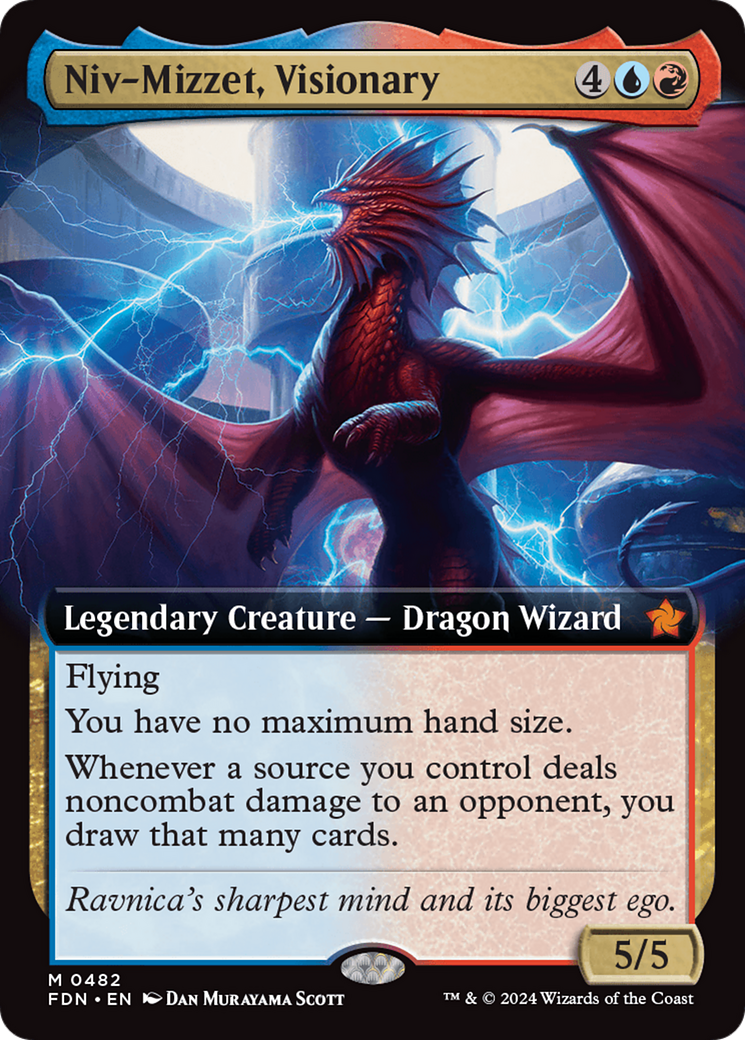Niv-Mizzet, Visionary (FDN-482) (Extended Art) (Foil)