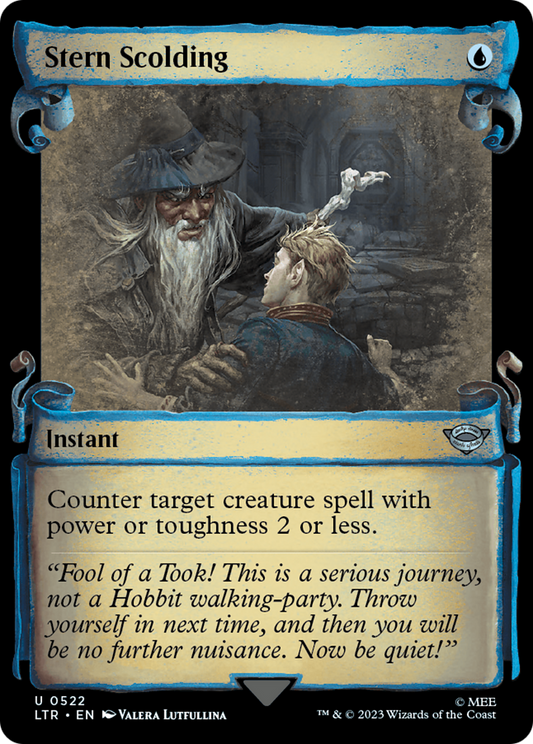 Stern Scolding (LTR-522) (Showcase) (Scroll) (Foil)