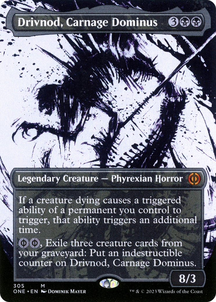 Drivnod, Carnage Dominus (ONE-305) (Showcase) (Borderless) (Foil)