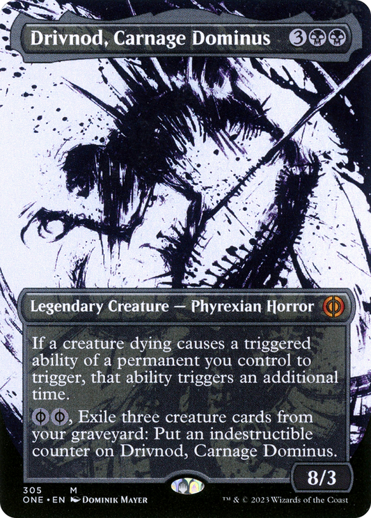 Drivnod, Carnage Dominus (ONE-305) (Showcase) (Borderless) (Foil)