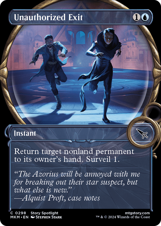 Unauthorized Exit (MKM-298) (Showcase) (Foil)