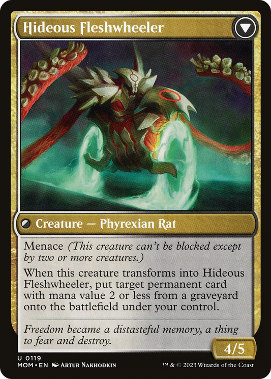 Nezumi Freewheeler // Hideous Fleshwheeler (MOM-119) (Foil)