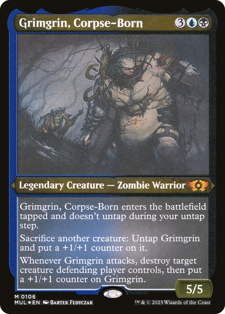 Grimgrin, Corpse-Born (MUL-106) (Etched Foil)