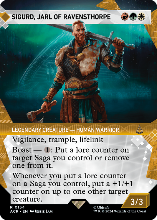 Sigurd, Jarl of Ravensthorpe (ACR-154) (Showcase) (Borderless) (Foil)