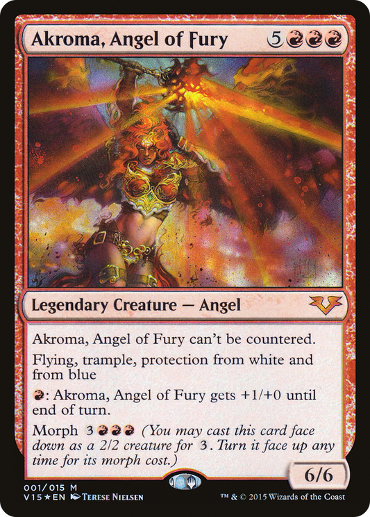 Akroma, Angel of Fury (V15-001) (Foil)