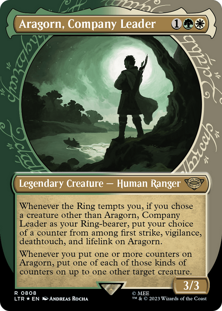 Aragorn, Company Leader (LTR-808) (Showcase) (Borderless) (Surge Foil)