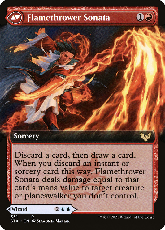 Torrent Sculptor // Flamethrower Sonata (STX-331) (Extended Art) (Foil)