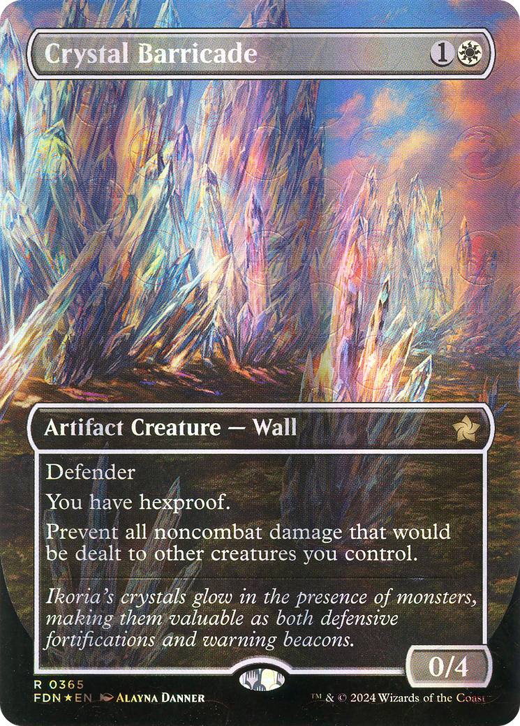 Crystal Barricade (FDN-365) (Borderless) (Mana Foil)