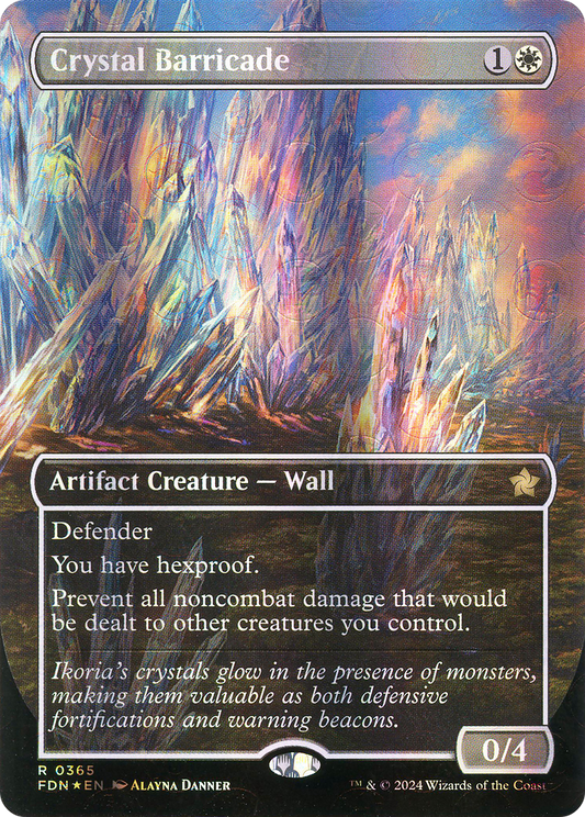 Crystal Barricade (FDN-365) (Borderless) (Mana Foil)