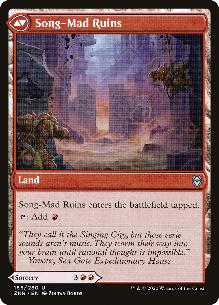Song-Mad Treachery // Song-Mad Ruins (ZNR-165) (Foil)