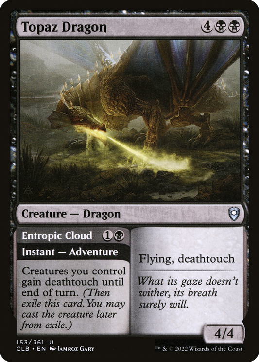 Topaz Dragon // Entropic Cloud (CLB-153) (Foil)