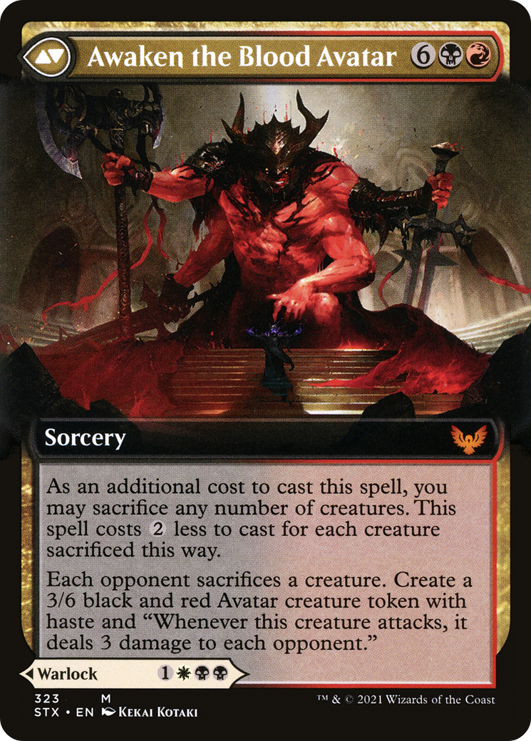 Extus, Oriq Overlord // Awaken the Blood Avatar (STX-323) (Extended Art) (Foil)