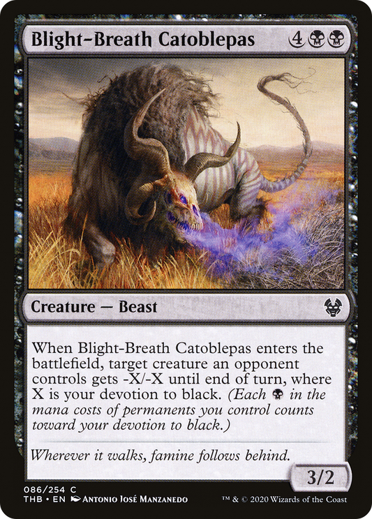 Blight-Breath Catoblepas (THB-086) (Foil)
