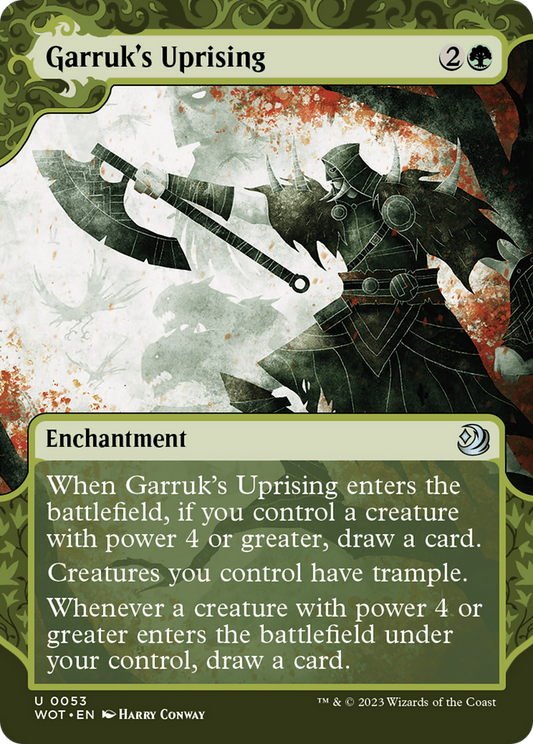 Garruk's Uprising (WOT-053) (Showcase) (Borderless) (Foil)