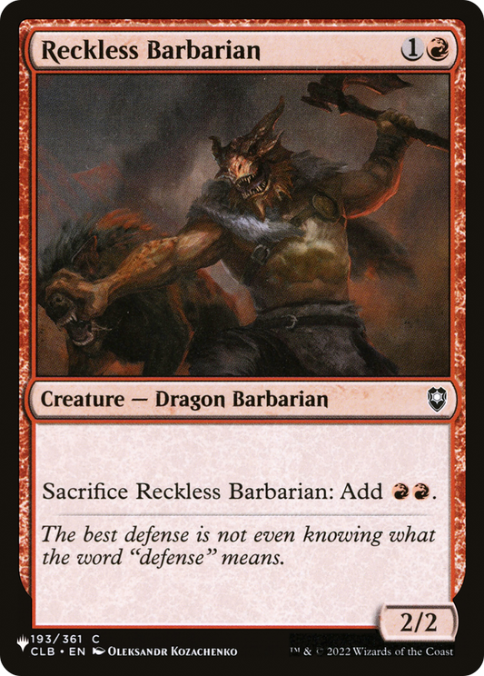Reckless Barbarian (LIST-CLB-193)