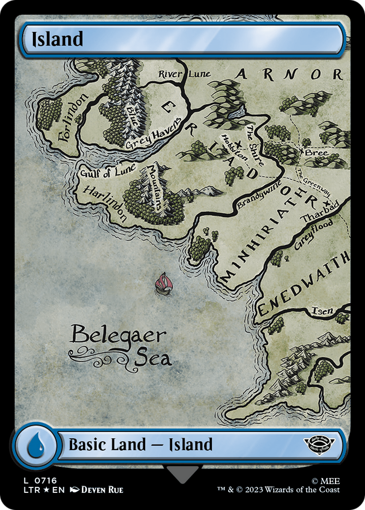 Island (LTR-716) (Full Art) (Scroll,Surge Foil)