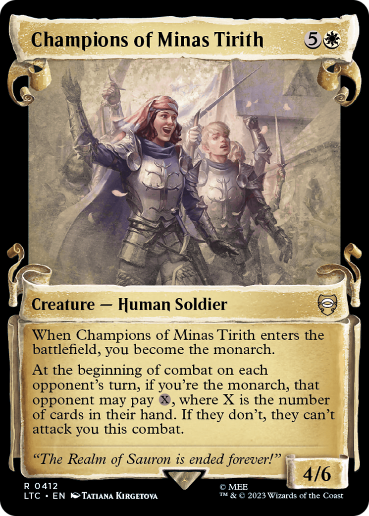 Champions of Minas Tirith (LTC-412) (Showcase) (Scroll) (Foil)