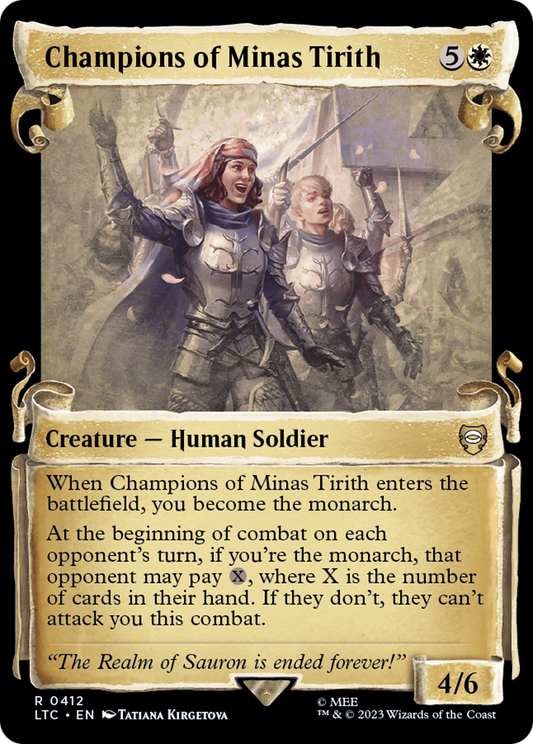 Champions of Minas Tirith (LTC-412) (Showcase) (Scroll) (Foil)