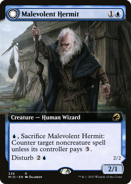 Malevolent Hermit // Benevolent Geist (MID-336) (Extended Art)