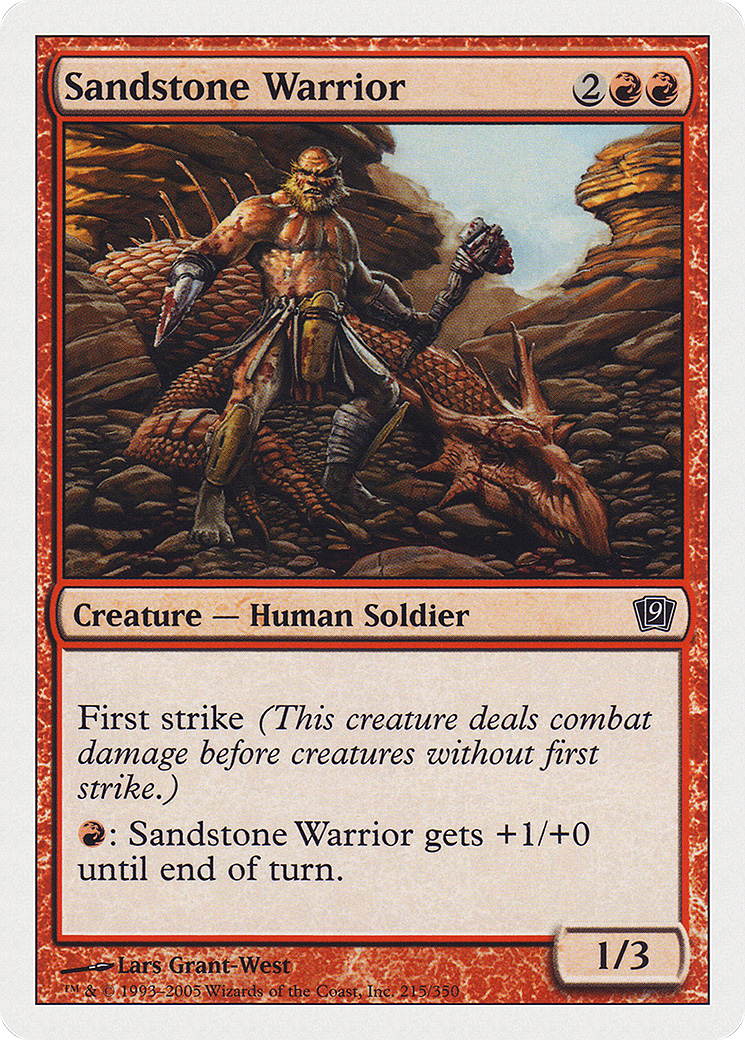 Sandstone Warrior (9ED-215★) (Foil)