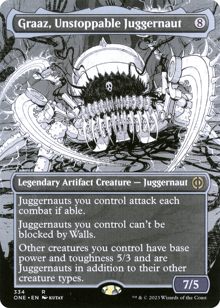 Graaz, Unstoppable Juggernaut (ONE-334) (Showcase) (Borderless) (Foil)