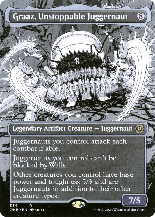 Graaz, Unstoppable Juggernaut (ONE-334) (Showcase) (Borderless) (Foil)