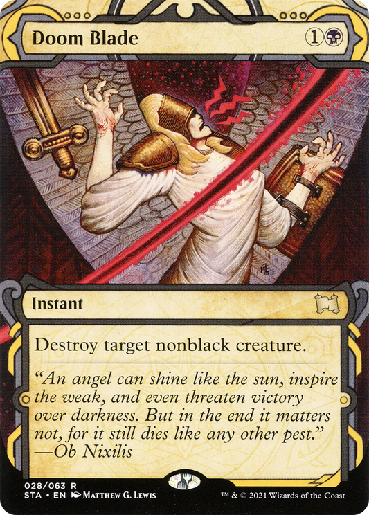 Doom Blade (STA-028) (Showcase) (Borderless) (Foil)