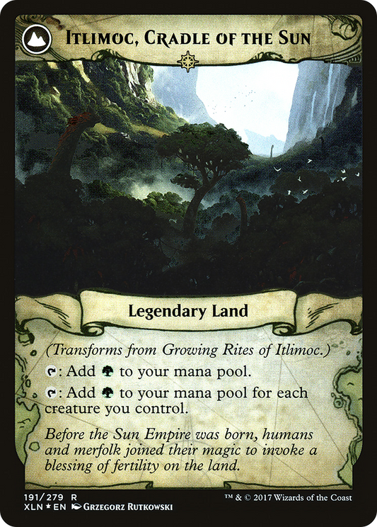 Growing Rites of Itlimoc // Itlimoc, Cradle of the Sun (PRE-191S) (Foil)