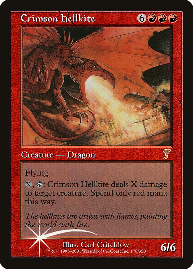Crimson Hellkite (7ED-178★) (Foil)