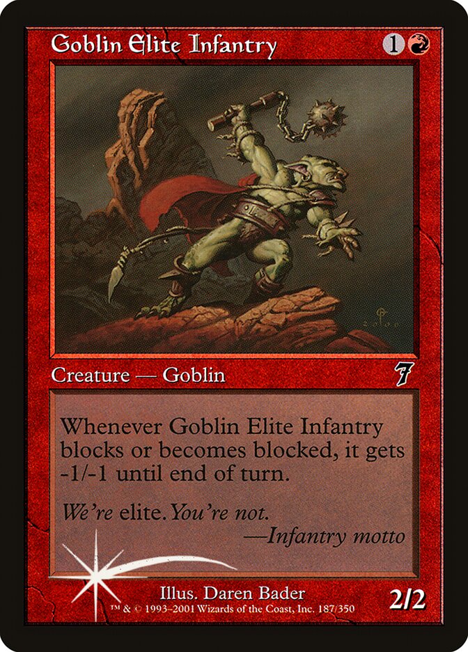 Goblin Elite Infantry (7ED-187★) (Foil)