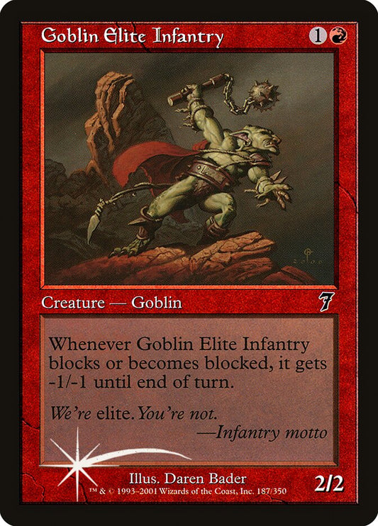 Goblin Elite Infantry (7ED-187★) (Foil)