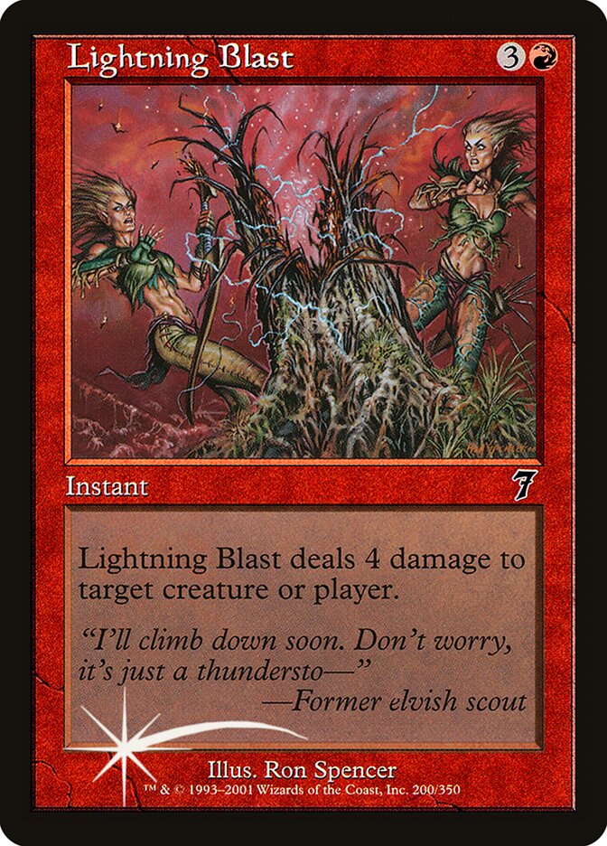 Lightning Blast (7ED-200★) (Foil)
