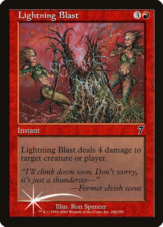 Lightning Blast (7ED-200★) (Foil)
