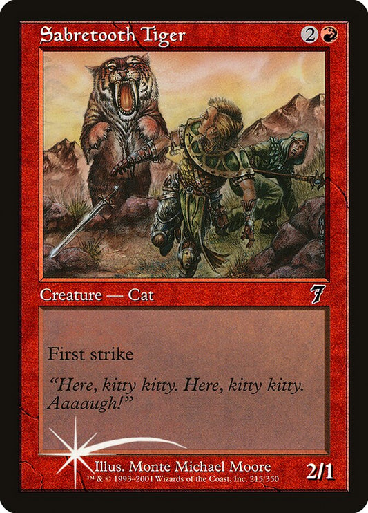 Sabretooth Tiger (7ED-215★) (Foil)