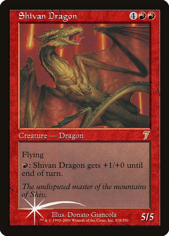 Shivan Dragon (7ED-218★) (Foil)