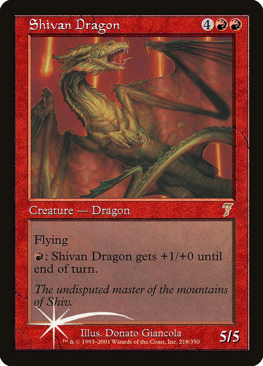 Shivan Dragon (7ED-218★) (Foil)