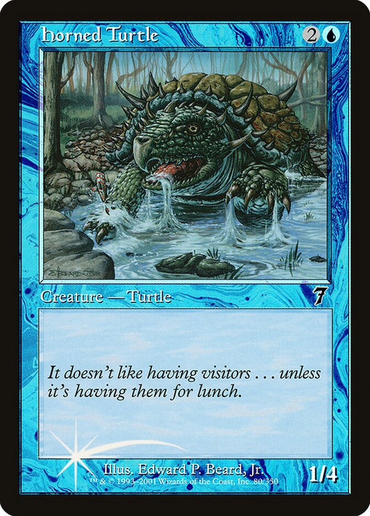 Horned Turtle (7ED-080★) (Foil)