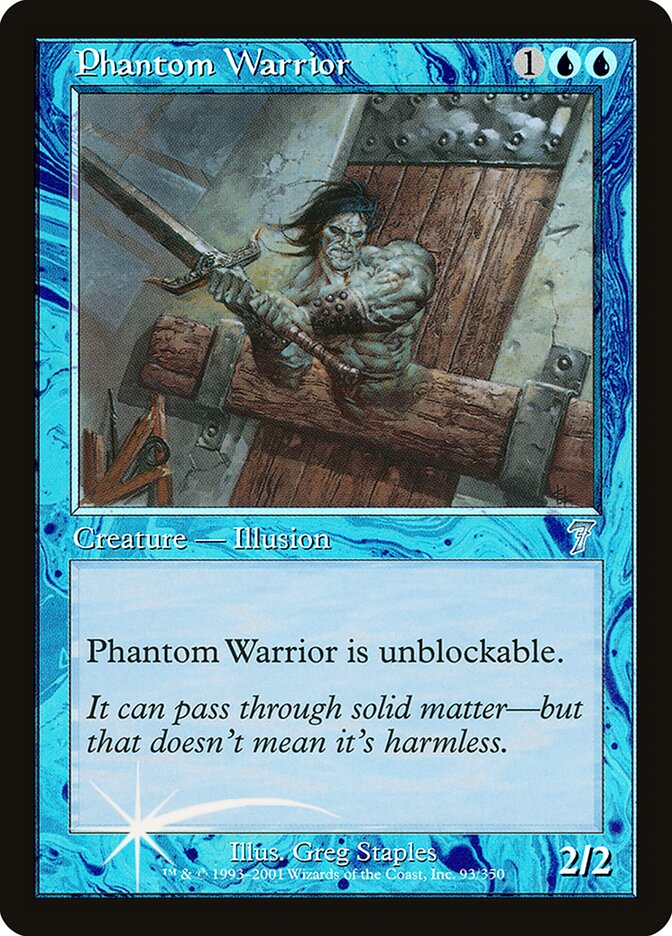 Phantom Warrior (7ED-093★) (Foil)