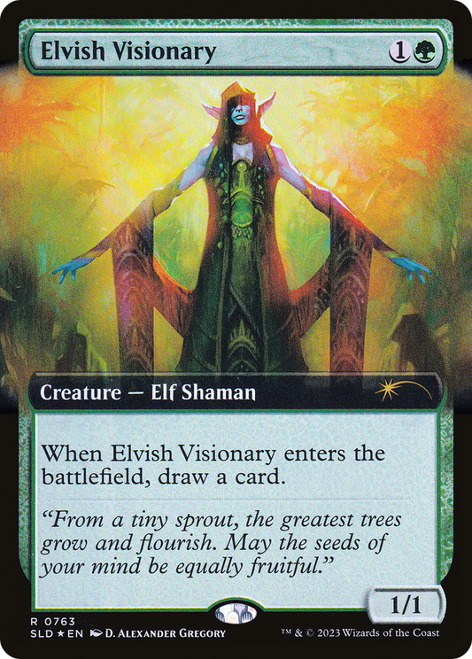 Elvish Visionary (SLD-763) (Extended Art) (Foil)