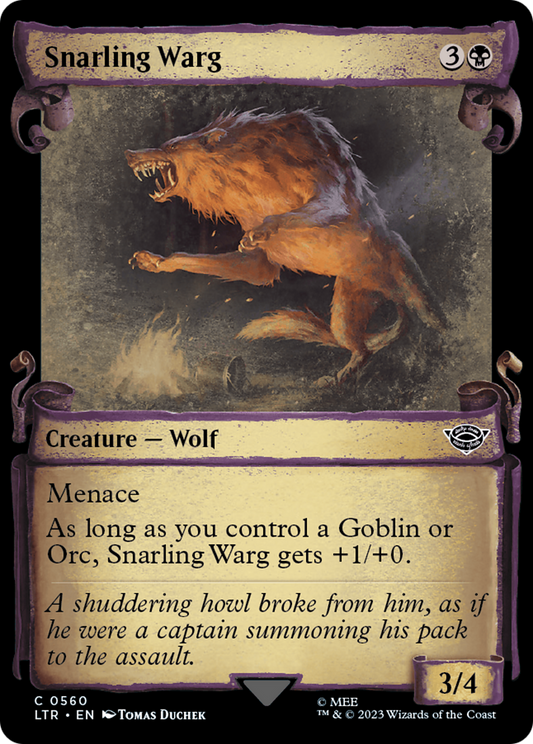 Snarling Warg (LTR-560) (Showcase) (Scroll) (Foil)