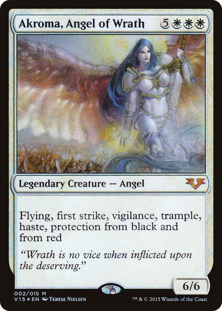 Akroma, Angel of Wrath (V15-002) (Foil)