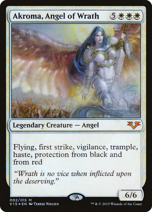 Akroma, Angel of Wrath (V15-002) (Foil)