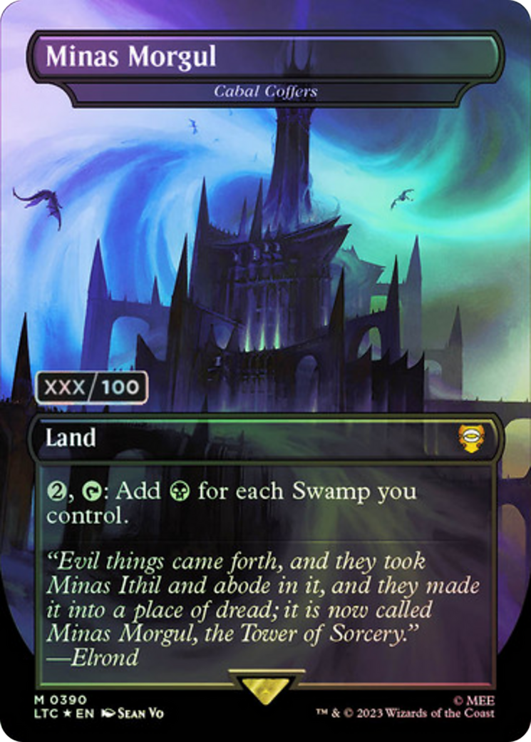 Minas Morgul / Cabal Coffers (LTC-390) (Borderless) (Foil) (Serialized)
