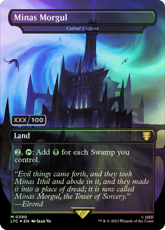 Minas Morgul / Cabal Coffers (LTC-390) (Borderless) (Foil) (Serialized)