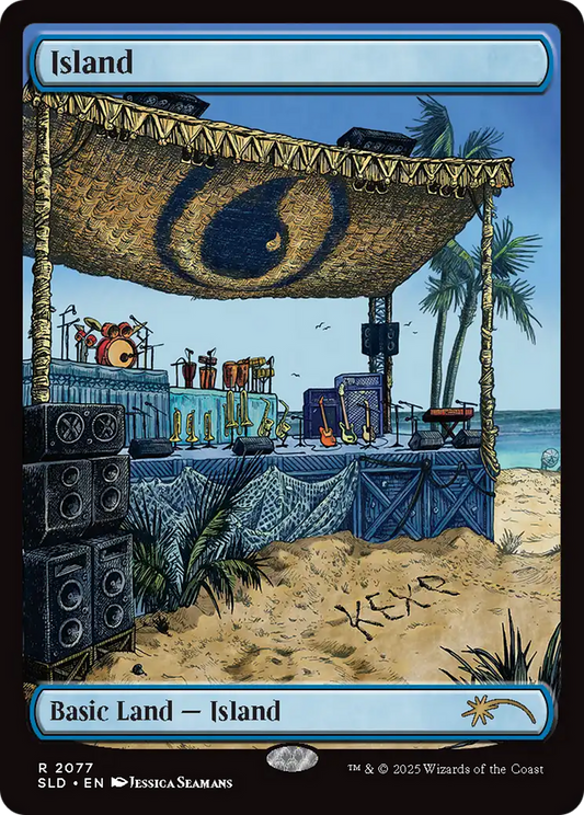 Island (SLD-2077) (Full Art) (Borderless)