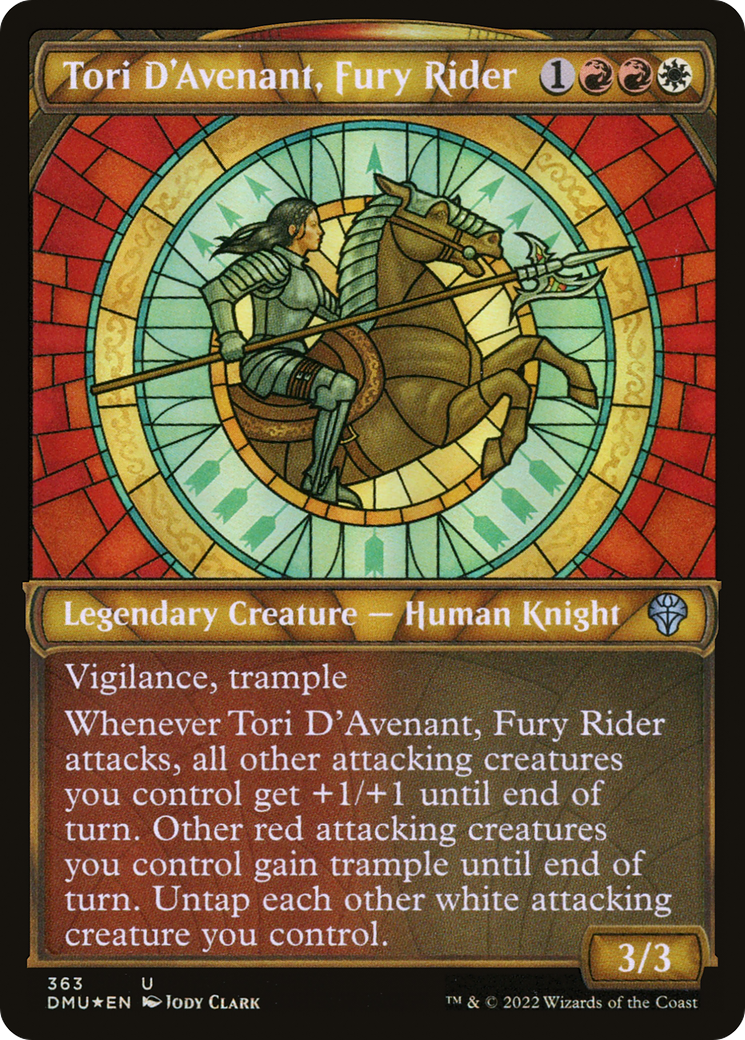 Tori D'Avenant, Fury Rider (DMU-363) (Showcase) (Textured Foil)